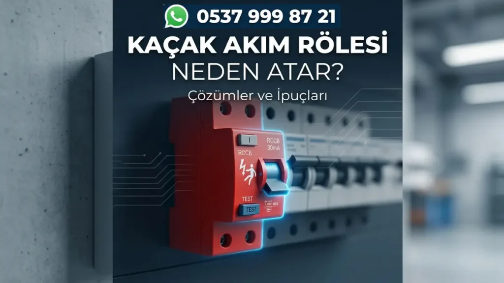 Kaçak akım rölesi neden atar blog yazısı için elektrik panosu ve koruma rölesi görseli.